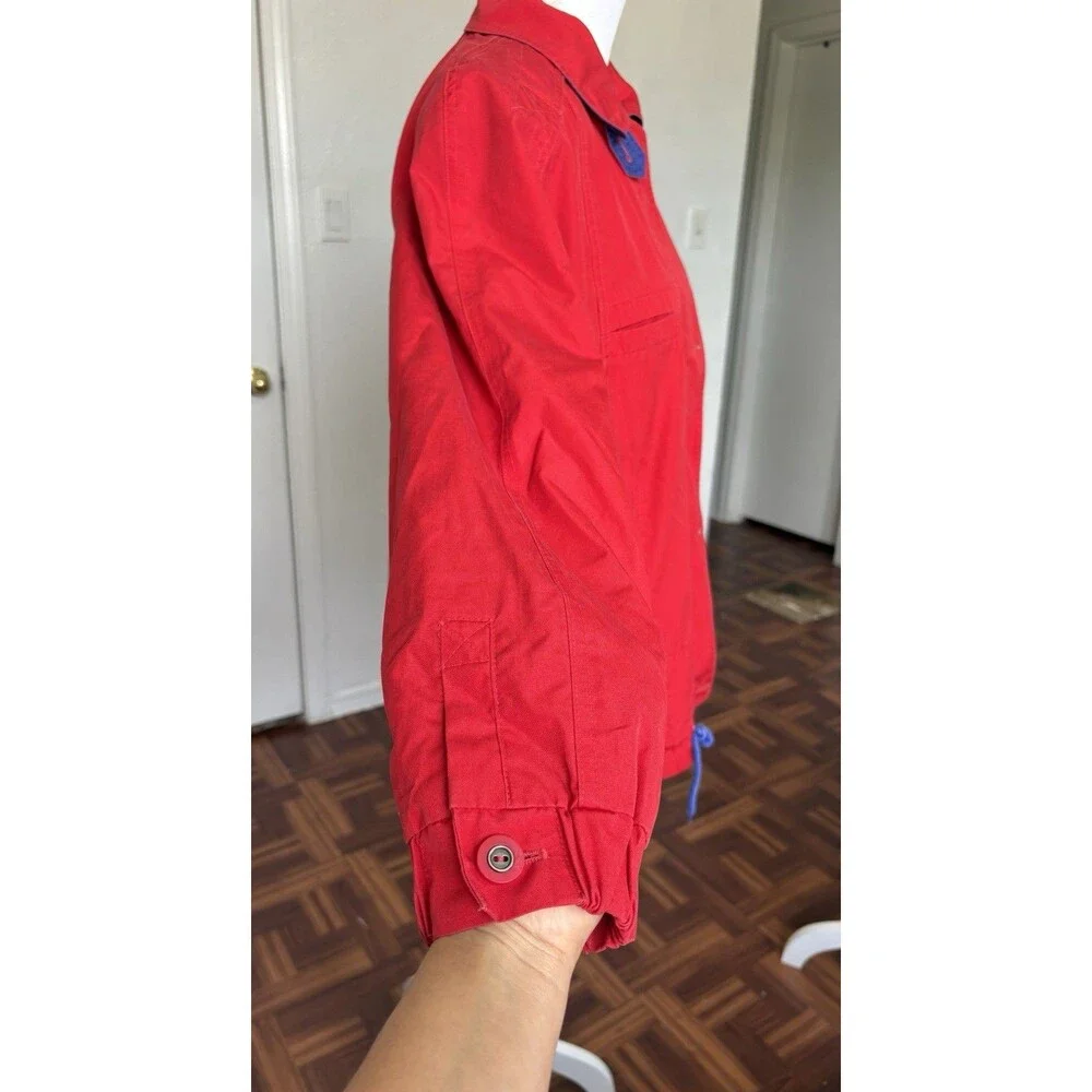 London Fog Men’s Vintage Red And Blue Windbreaker Jacket Size Small